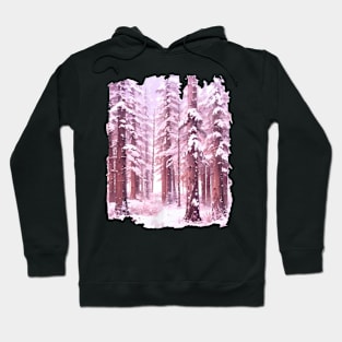 Pink Winter Forest Hoodie